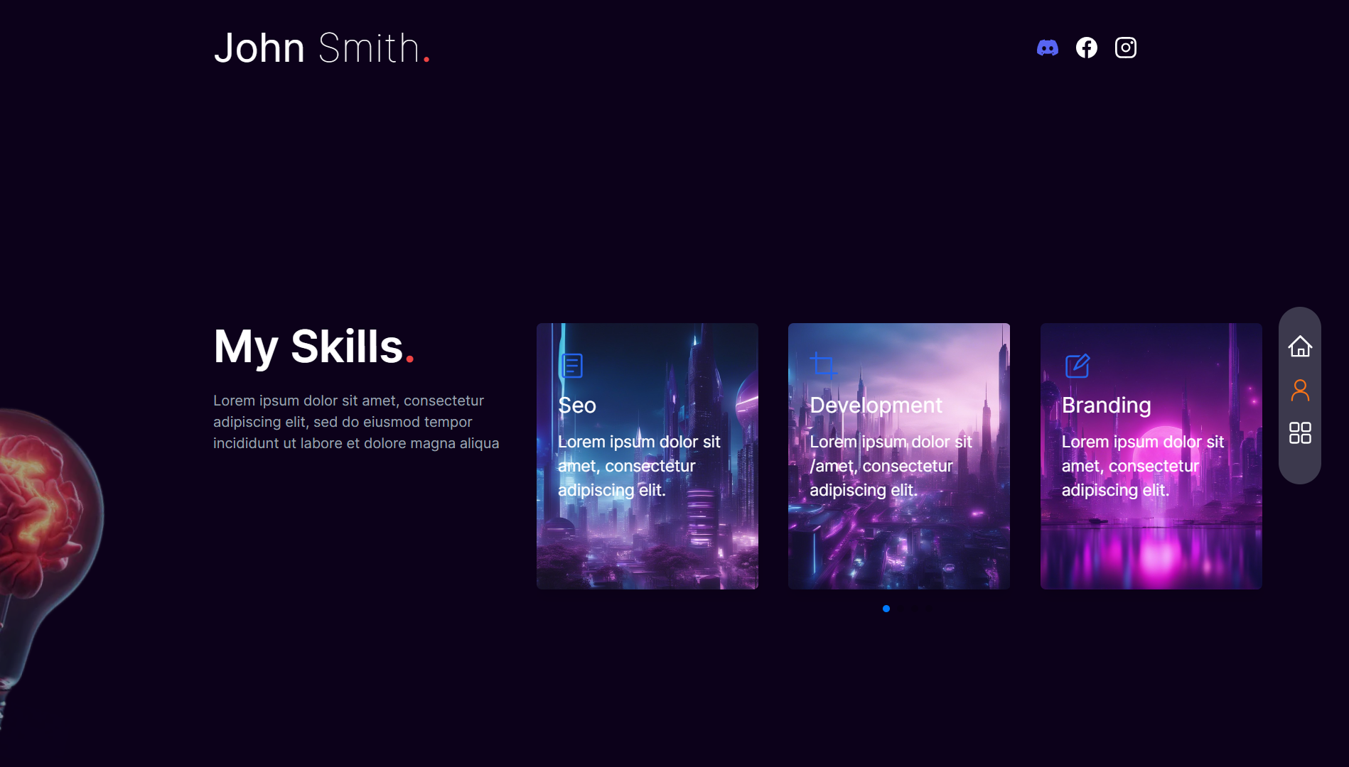 Interacitve Website Cards